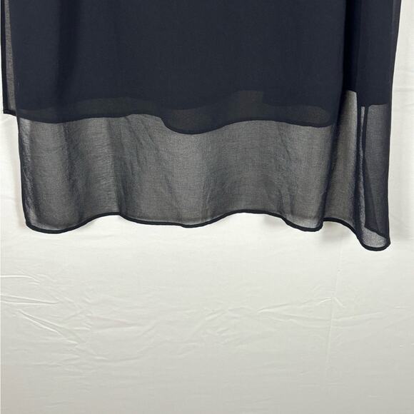 White House Black Market Dress Shift Embellished Black Blue size 8 - Picture 12 of 13